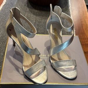 Louise et Cie Silver Strappy Heels